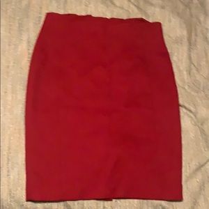 Red pencil skirt